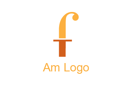 letter F forming letter T