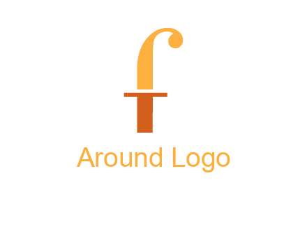letter F forming letter T
