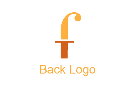 letter F forming letter T