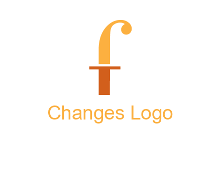 letter F forming letter T