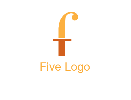letter F forming letter T