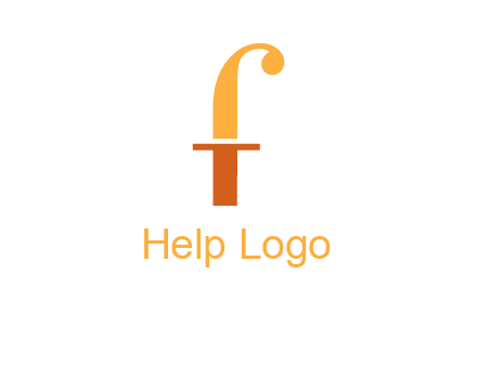 letter F forming letter T