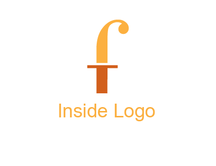 letter F forming letter T