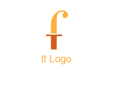 letter F forming letter T