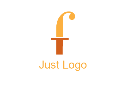 letter F forming letter T