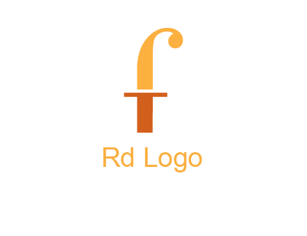 letter F forming letter T