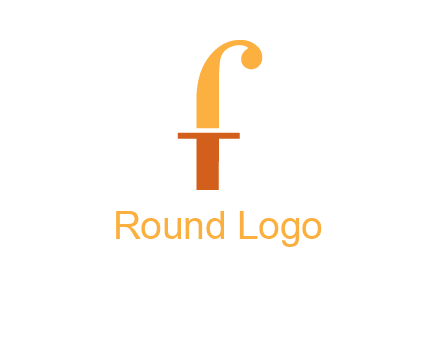 letter F forming letter T