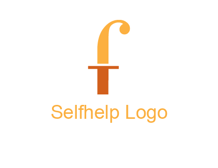 letter F forming letter T