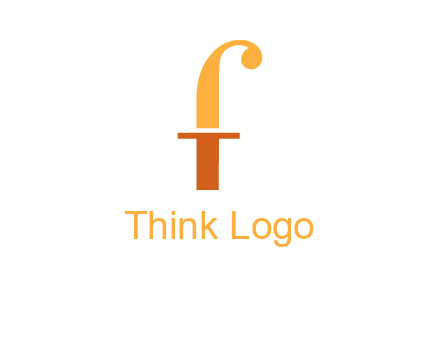 letter F forming letter T