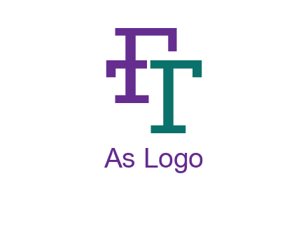letter F forming letter T
