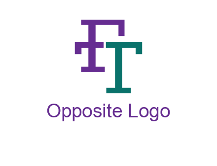 letter F forming letter T