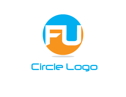 Letters FU are in a circle logo