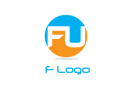 Letters FU are in a circle logo