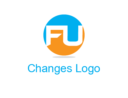 Letters FU are in a circle logo