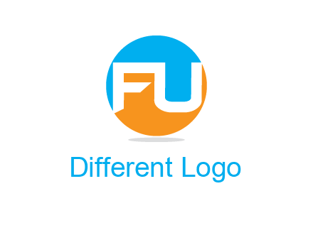 Letters FU are in a circle logo
