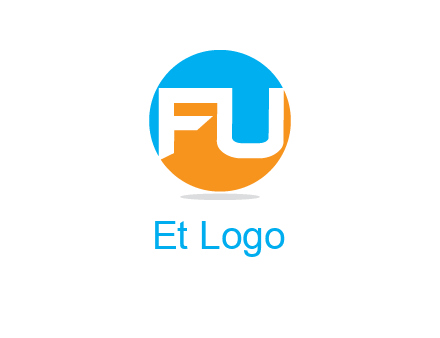 Letters FU are in a circle logo