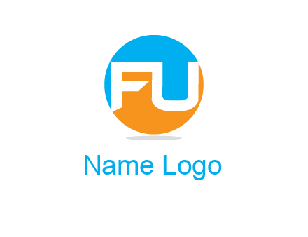 Letters FU are in a circle logo