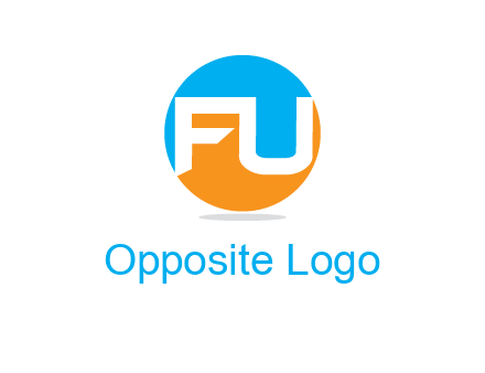 Letters FU are in a circle logo