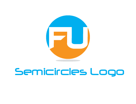Letters FU are in a circle logo