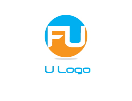 Letters FU are in a circle logo