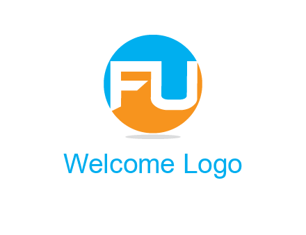 Letters FU are in a circle logo