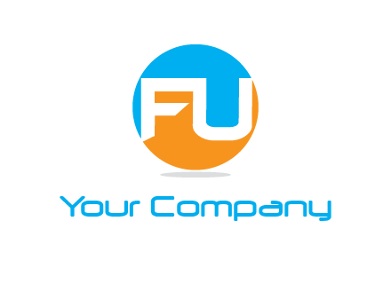 Letters FU are in a circle logo