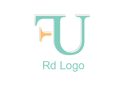 letter F joined with letter U