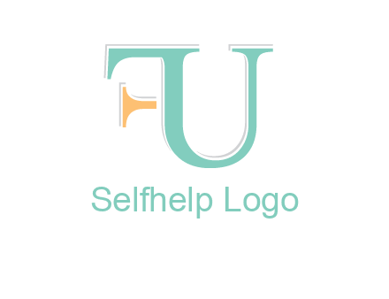letter F joined with letter U