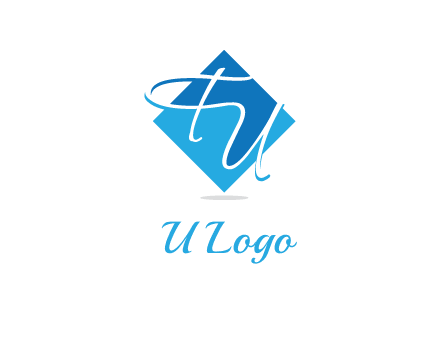 Letters FU are in a diamond shape logo