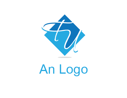 Letters FU are in a diamond shape logo