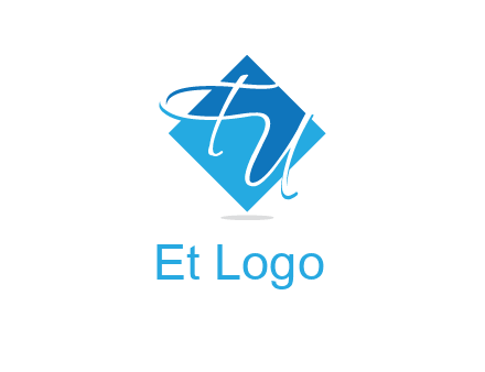 Letters FU are in a diamond shape logo