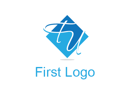 Letters FU are in a diamond shape logo