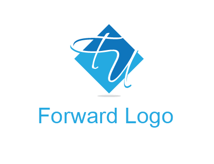 Letters FU are in a diamond shape logo