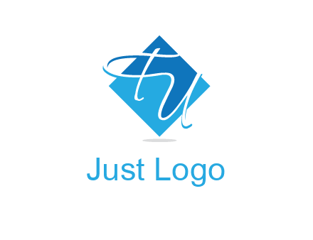 Letters FU are in a diamond shape logo