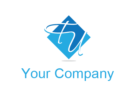 Letters FU are in a diamond shape logo