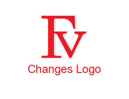 letter V joined with letter F