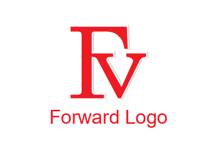 letter V joined with letter F