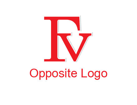 letter V joined with letter F