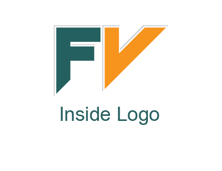 letter F with letter V looking like arrow