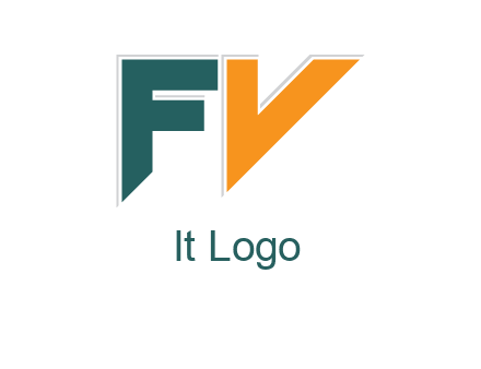 letter F with letter V looking like arrow
