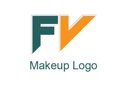 letter F with letter V looking like arrow