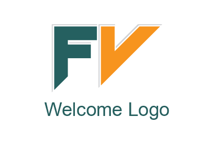letter F with letter V looking like arrow