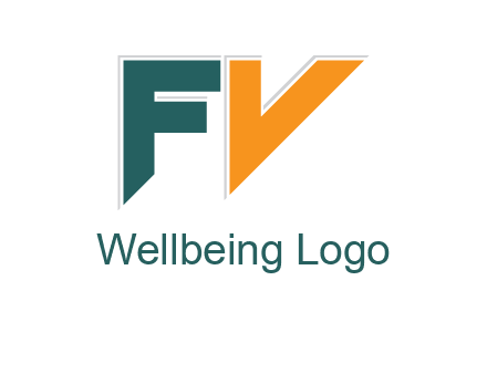 letter F with letter V looking like arrow
