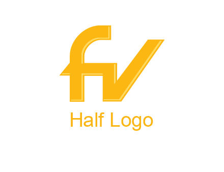 letter F joined with letter V