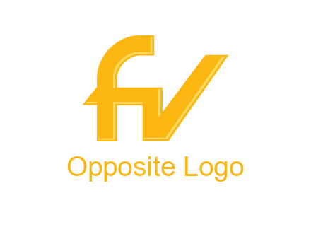 letter F joined with letter V