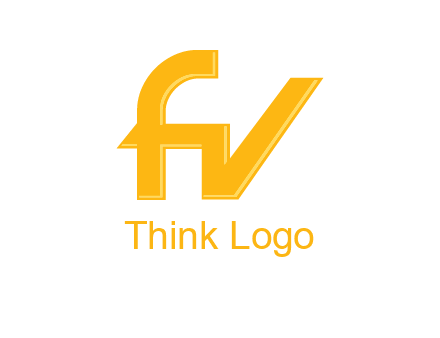 letter F joined with letter V