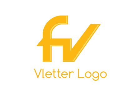 letter F joined with letter V