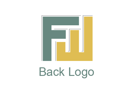 letter F with letter W forming square