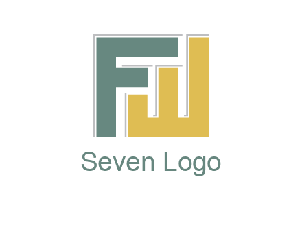 letter F with letter W forming square