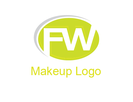 Letters FW are in a oval shape with swoosh logo